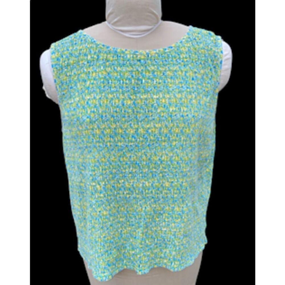 Crazy Horse Luz Claiborne Vintage Smocked Top Sleeveless Floral Sz. L